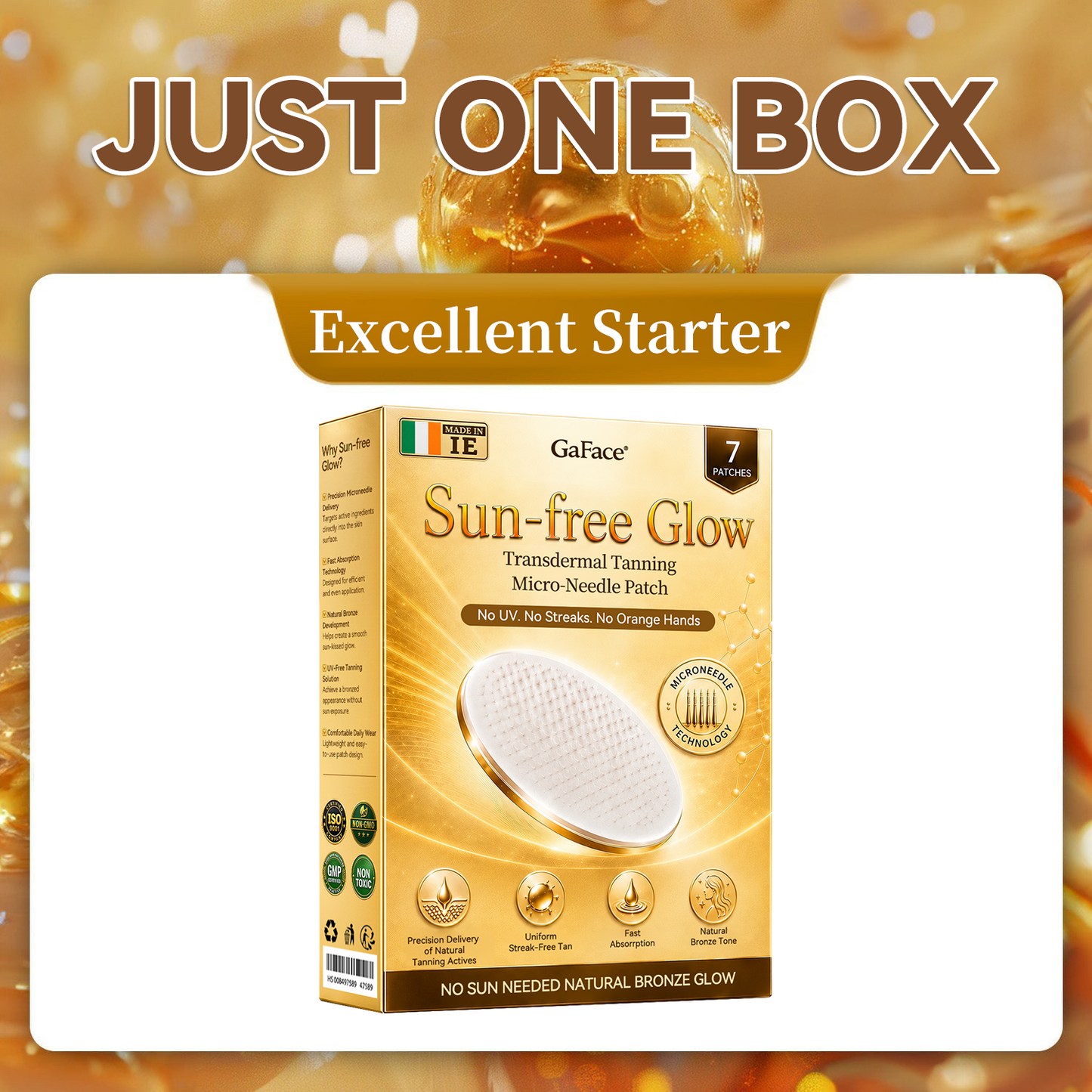 ✨👌𝗚𝗮𝗳𝗮𝗰𝗲® Sunless Natural Glow Transdermal Tanning Micro-Needle Patch