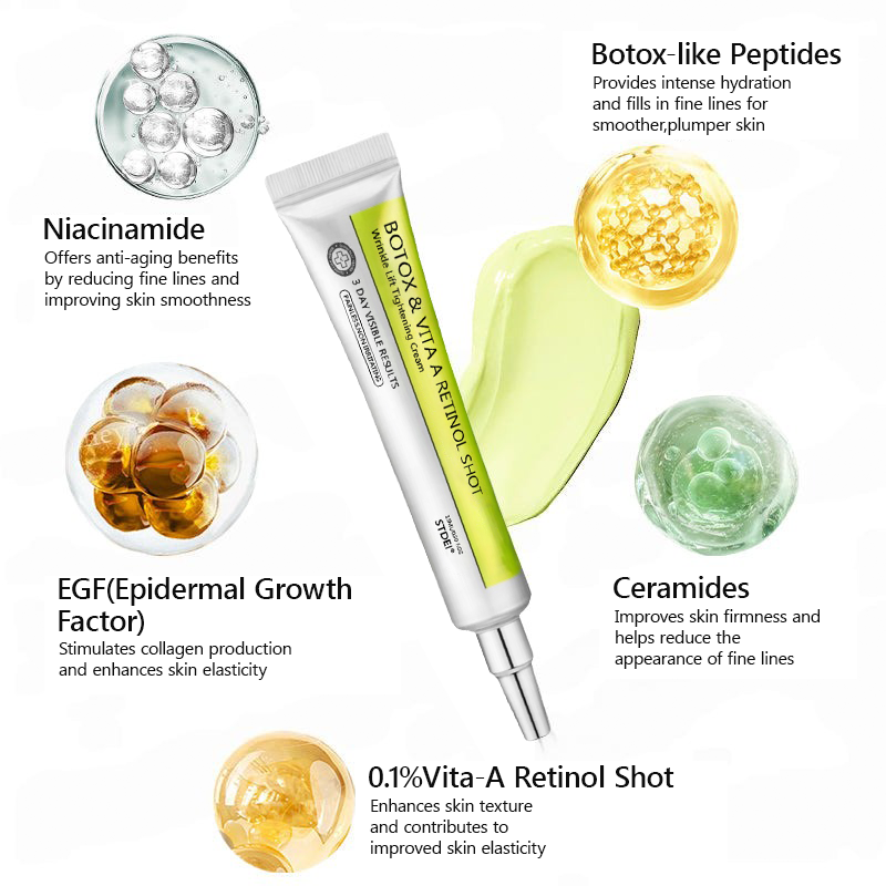 𝑶𝒇𝒇𝒊𝒄𝒊𝒂𝒍 𝑺𝒕𝒐𝒓𝒆😍| Regain youthful skin nown 💫STDEI® BOTOX & VITA A RETINOL SHOT Wrinkle Lift Tightening Cream