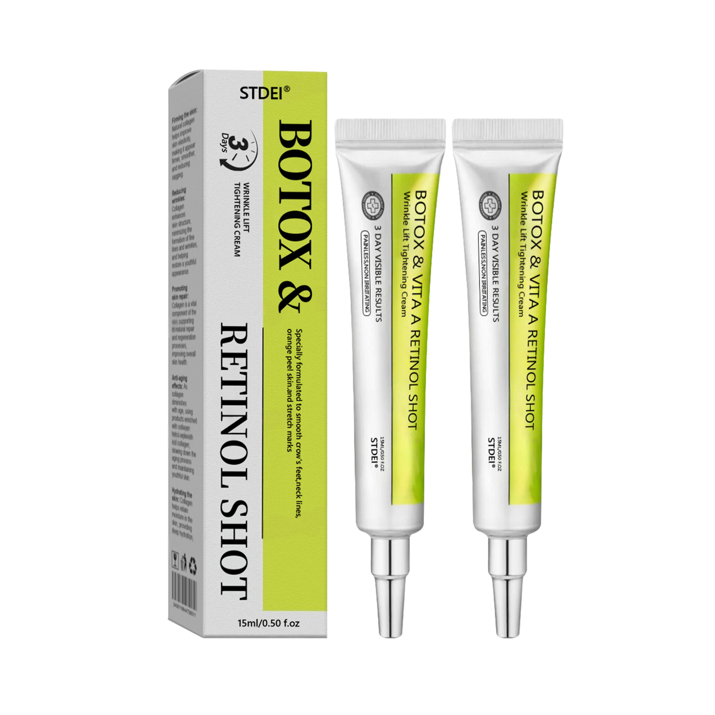 𝑶𝒇𝒇𝒊𝒄𝒊𝒂𝒍 𝑺𝒕𝒐𝒓𝒆😍| Regain youthful skin nown 💫STDEI® BOTOX & VITA A RETINOL SHOT Wrinkle Lift Tightening Cream