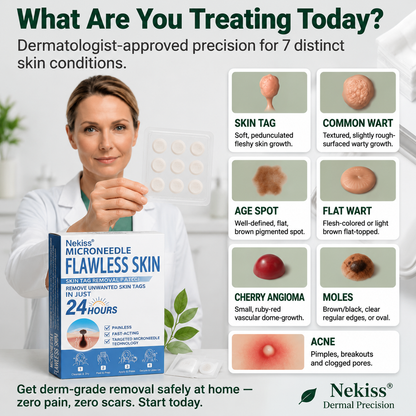 🏅👩🏻‍⚕️ 𝐎𝐟𝐟𝐢𝐜𝐢𝐚𝐥 𝐒𝐭𝐨𝐫𝐞 | 𝑵𝐞𝒌𝐢𝐬𝐬® 🌿 𝐁𝐨𝐭𝐚𝐧𝐢𝐜𝐚𝐥 𝐌𝐢𝐜𝐫𝐨𝐧𝐞𝐞𝐝𝐥𝐞 𝐇𝐲𝐝𝐫𝐨𝐜𝐨𝐥𝐥𝐨𝐢𝐝 𝐏𝐚𝐭𝐜𝐡 (𝐅𝐨𝐫 𝐒𝐤𝐢𝐧 𝐓𝐚𝐠𝐬, 𝐒𝐦𝐚𝐥𝐥 𝐒𝐤𝐢𝐧 𝐆𝐫𝐨𝐰𝐭𝐡𝐬, 𝐖𝐚𝐫𝐭𝐬, 𝐌𝐨𝐥𝐞𝐬, 𝐀𝐠𝐞 𝐒𝐩𝐨𝐭𝐬 & 𝐏𝐢𝐠𝐦𝐞𝐧𝐭𝐚𝐭𝐢𝐨𝐧 𝐂𝐨𝐧𝐜𝐞𝐫𝐧𝐬)
